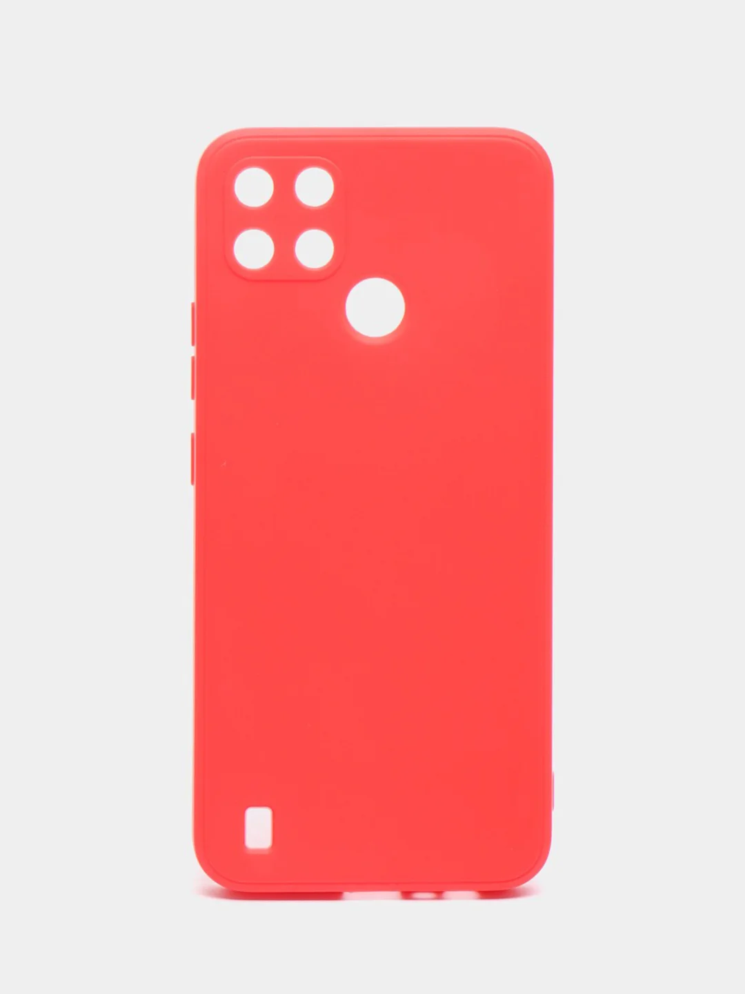 Красный чехол для Realme C21Y / C25Y (Реалми С21у / С25у ), прозрачный