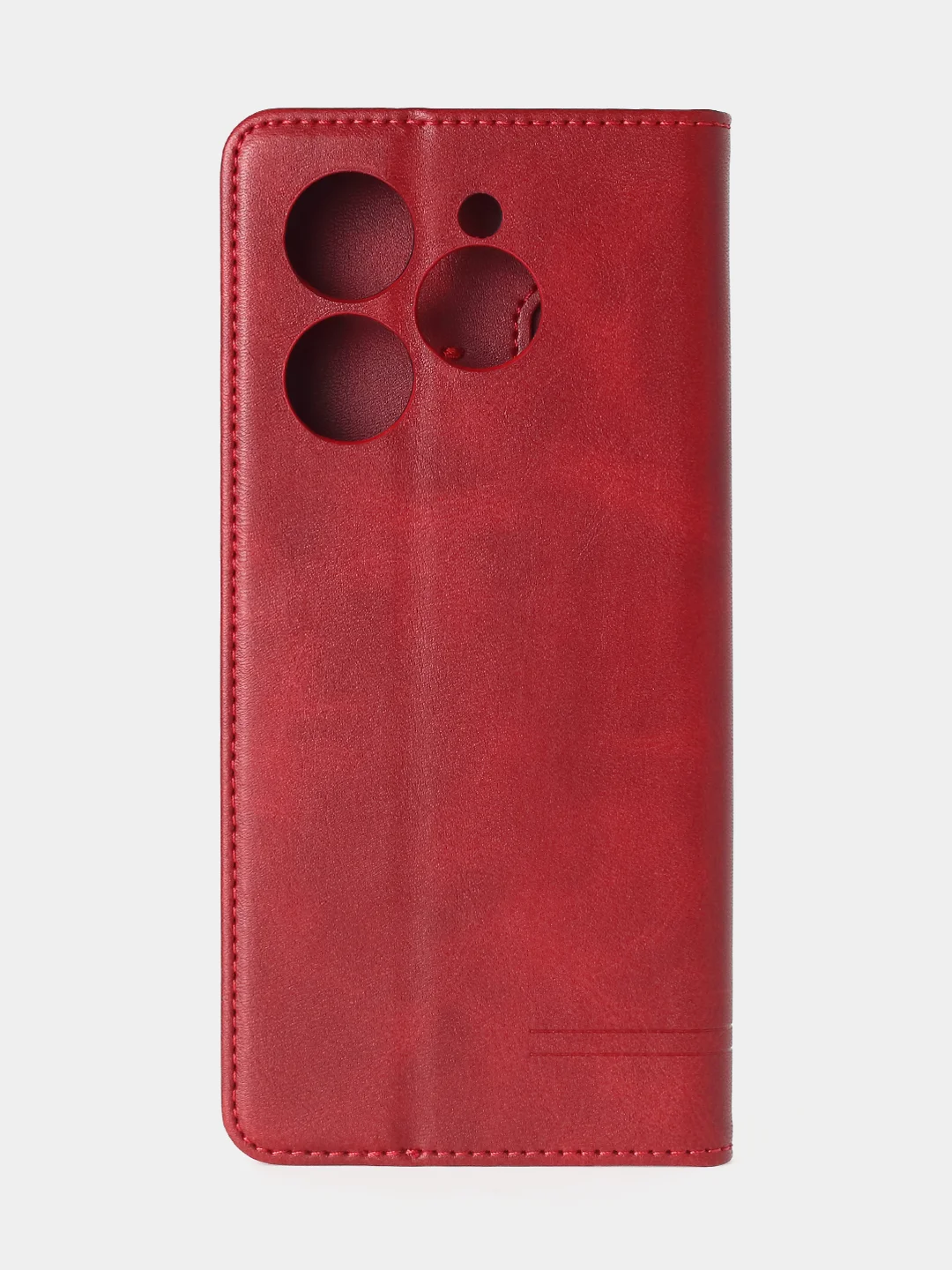 Красный чехол-книжка для Tecno Spark 20 Pro (4G) из высококачественной кожи