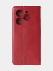 Красный чехол-книжка для Tecno Spark 20 Pro (4G) из высококачественной кожи
