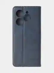 Синий чехол-книжка для Tecno Spark 20 Pro (4G) из высококачественной кожи