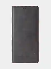 Черный чехол-книжка для Tecno Spark 20 Pro (4G) из высококачественной кожи