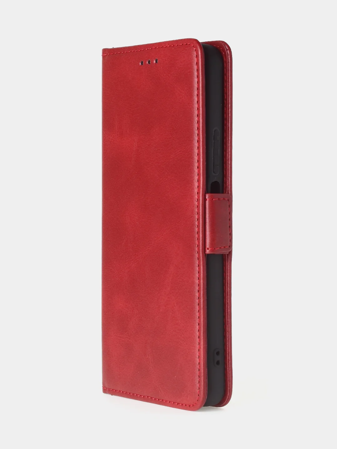 Алый чехол-книжка для Tecno Spark 20 Pro (4G) из высококачественной кожи