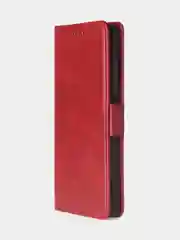 Алый чехол-книжка для Tecno Spark 20 Pro (4G) из высококачественной кожи