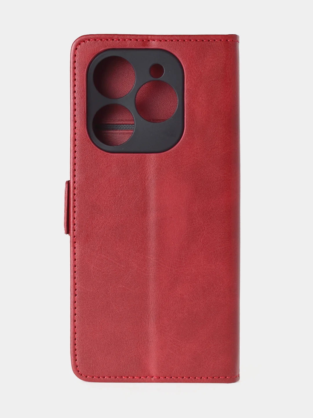 Алый чехол-книжка для Tecno Spark 20 Pro (4G) из высококачественной кожи