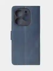 Темно-синий чехол-книжка для Tecno Spark 20 Pro (4G) из высококачественной кожи