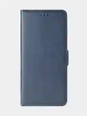 Темно-синий чехол-книжка для Tecno Spark 20 Pro (4G) из высококачественной кожи