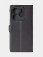 Угольный чехол-книжка для Tecno Spark 20 Pro (4G) из высококачественной кожи