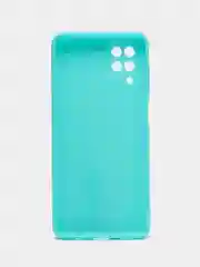 Бирюзовый чехол Samsung Galaxy A12 / M12 силиконовый матовый, цветной, прозрачный