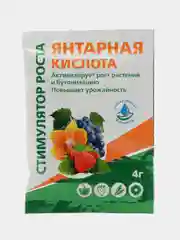 Биостимулятор роста растений "Янтарная кислота", БиоМастер, 4 г