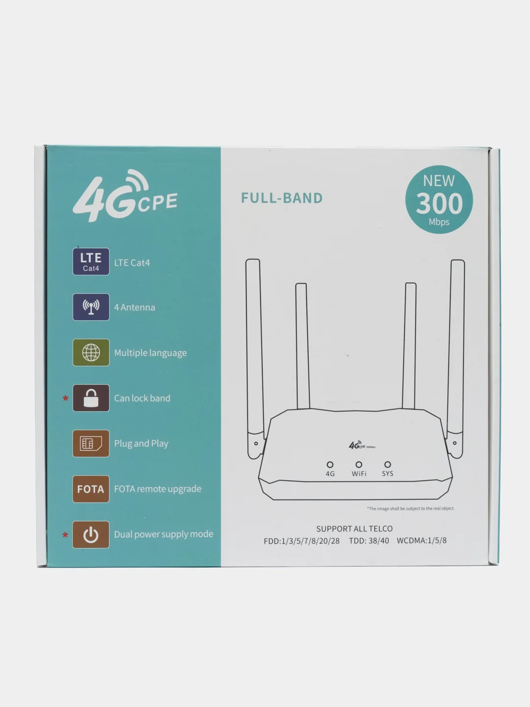 Пурпурный wi-fi Роутер со встроенным модемом 3G/4G (LTE), Слот для SIM-карты