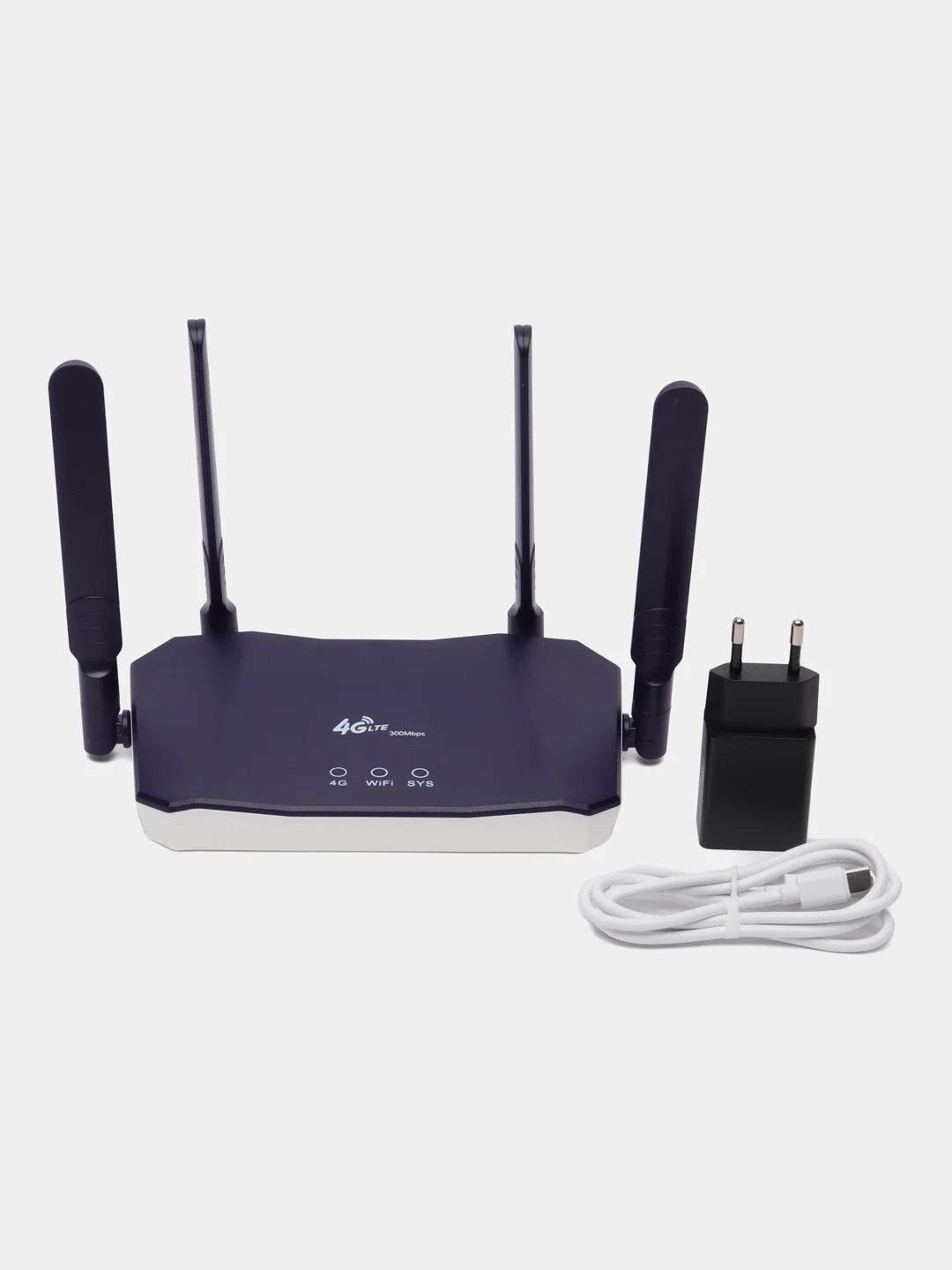 Пурпурный wi-fi Роутер со встроенным модемом 3G/4G (LTE), Слот для SIM-карты