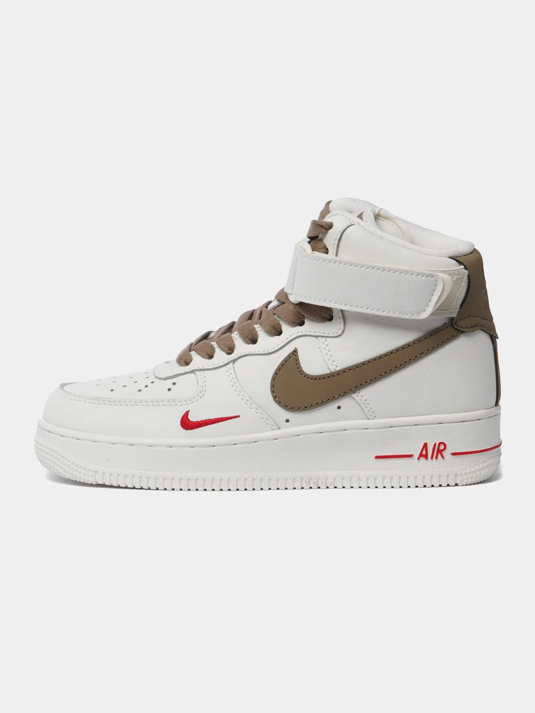 Бежевый кроссовки женские с логотипом Nike Air Force 1 high