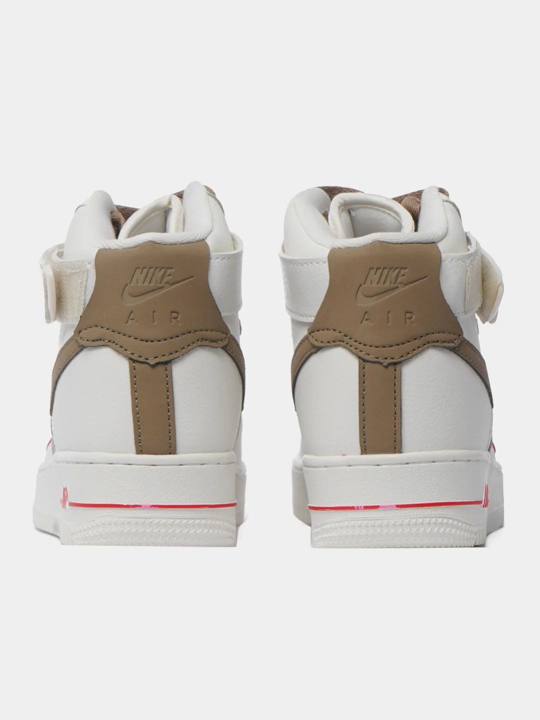 Бежевый кроссовки женские с логотипом Nike Air Force 1 high