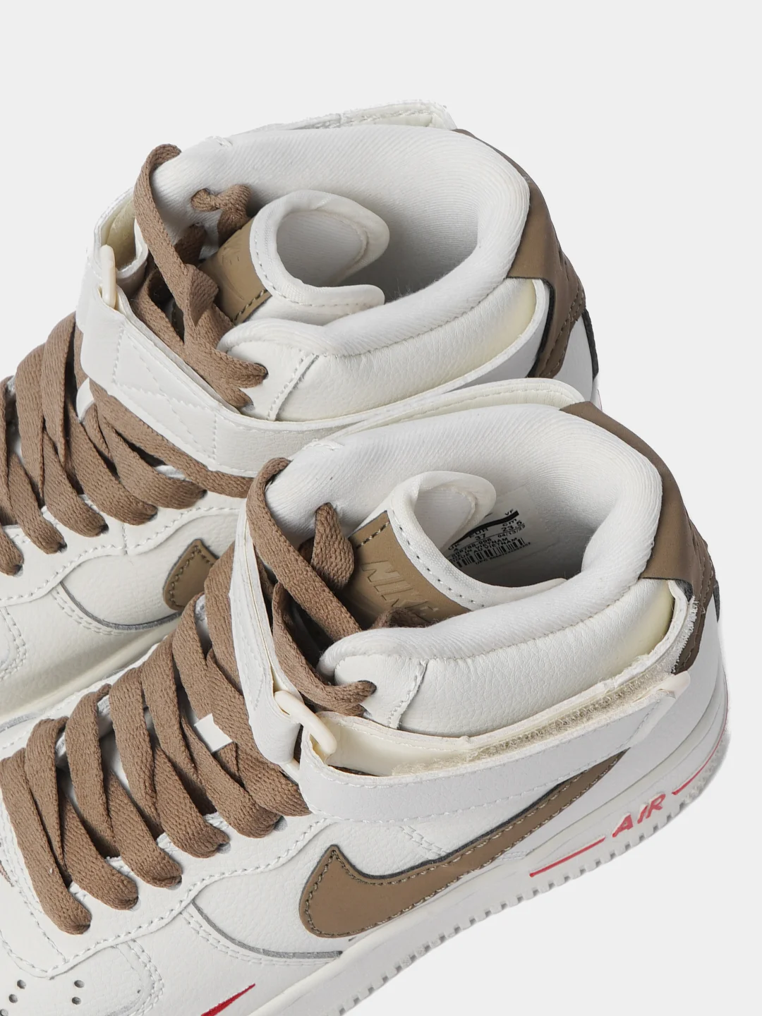 Бежевый кроссовки женские с логотипом Nike Air Force 1 high