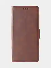 Терракотовый чехол-книжка для Xiaomi Redmi Note 13 Pro (5G) / Poco X6 (5G) из высококачественной кожи