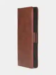 Терракотовый чехол-книжка для Xiaomi Redmi Note 13 Pro (5G) / Poco X6 (5G) из высококачественной кожи