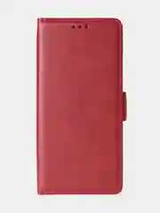 Алый чехол-книжка для Xiaomi Redmi Note 13 Pro (5G) / Poco X6 (5G) из высококачественной кожи