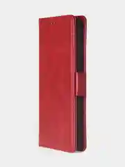 Алый чехол-книжка для Xiaomi Redmi Note 13 Pro (5G) / Poco X6 (5G) из высококачественной кожи