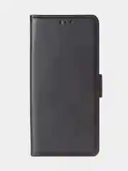 Угольный чехол-книжка для Xiaomi Redmi Note 13 Pro (5G) / Poco X6 (5G) из высококачественной кожи