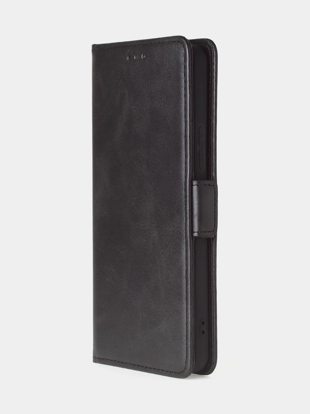 Угольный чехол-книжка для Xiaomi Redmi Note 13 Pro (5G) / Poco X6 (5G) из высококачественной кожи