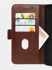 Терракотовый чехол-книжка для Xiaomi Redmi Note 13 Pro (5G) / Poco X6 (5G) из высококачественной кожи