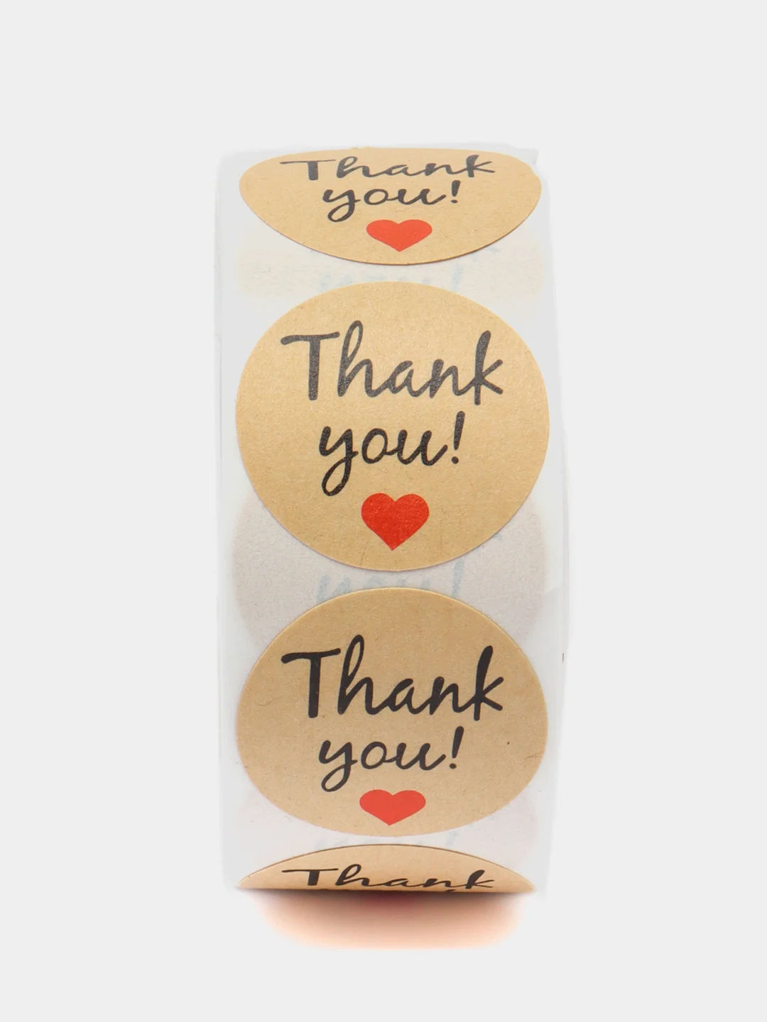 Карамельный наклейки круглые handmade для упаковки, этикетки "Handmade with love", "Thank you" d=2,5см