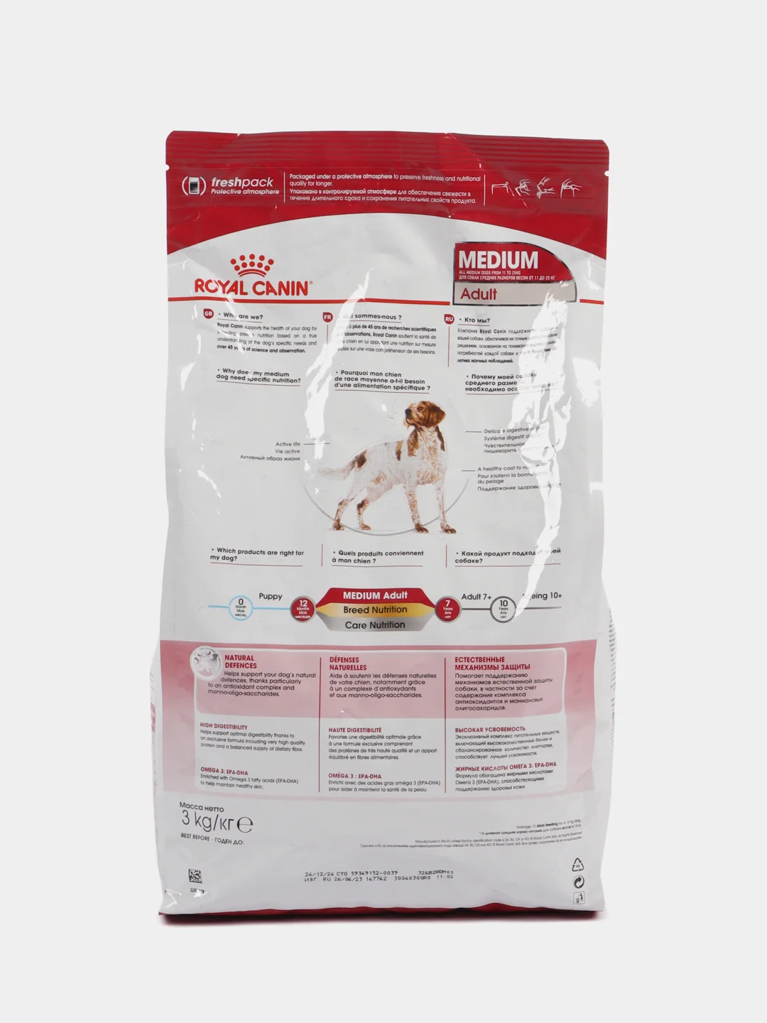 Сухой корм для собак Royal Canin (Роял Канин)  Медиум Эдалт для средних пород 3кг