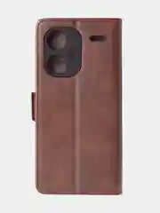 Терракотовый чехол-книжка GQ Lite для Xiaomi Redmi Note 13 Pro Plus из высококачественной кожи