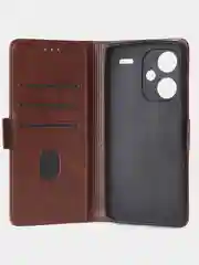 Терракотовый чехол-книжка GQ Lite для Xiaomi Redmi Note 13 Pro Plus из высококачественной кожи