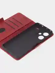Алый чехол-книжка GQ Lite для Xiaomi Redmi Note 13 Pro Plus из высококачественной кожи