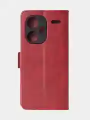 Алый чехол-книжка GQ Lite для Xiaomi Redmi Note 13 Pro Plus из высококачественной кожи