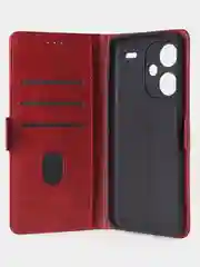 Алый чехол-книжка GQ Lite для Xiaomi Redmi Note 13 Pro Plus из высококачественной кожи