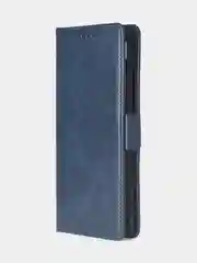 Темно-синий чехол-книжка GQ Lite для Xiaomi Redmi Note 13 Pro Plus из высококачественной кожи