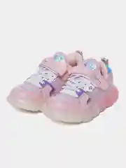 Розовый кроссовки детские, для девочки, с липучкой, на лето и осень