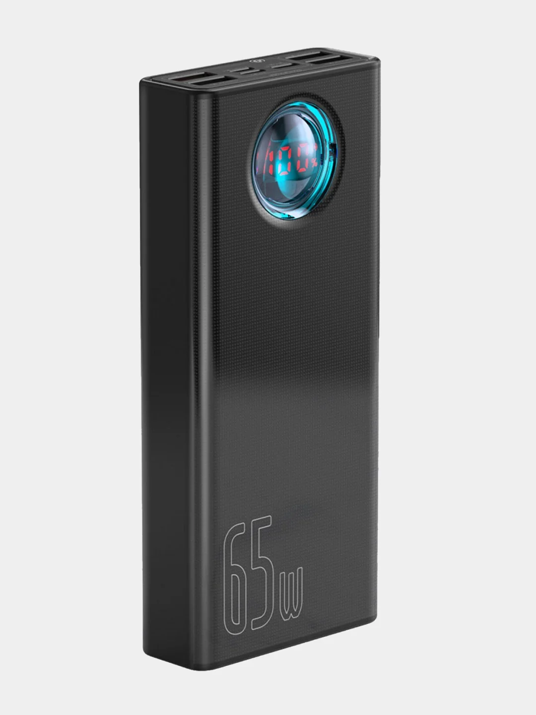 Черный внешний аккумулятор Baseus 65W с кабелем Type-C, 30000mAh, PD / QC Powerbank, BS-30KP365