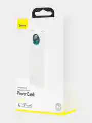 Белый внешний аккумулятор Baseus 65W с кабелем Type-C, 30000mAh, PD / QC Powerbank, BS-30KP365