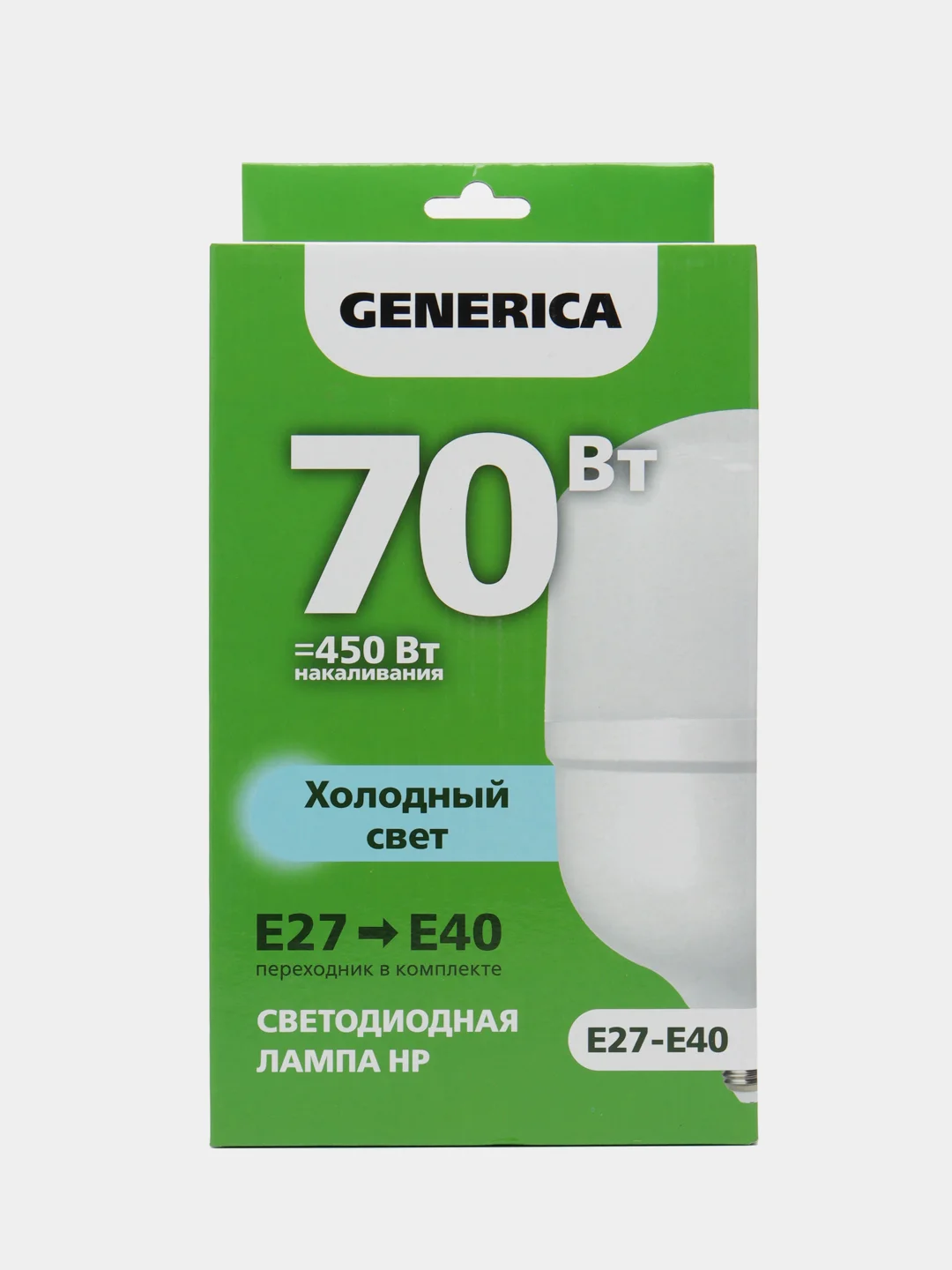 Лампа светодиодная HP 70Вт 6500К E27-E40 230В