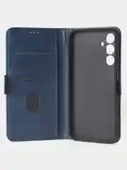 Темно-синий чехол-книжка GQ Lite для Samsung A25 из высококачественной кожи
