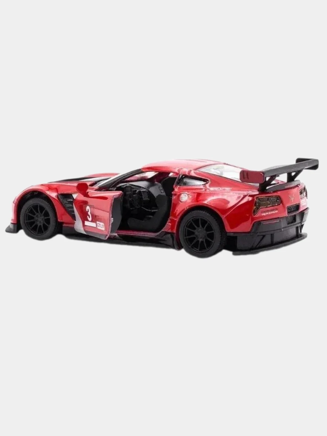Белый машинка металлическая инерционная/2016 Corvette C7.R Race Car KT5397 1:36 /Kinsmart/