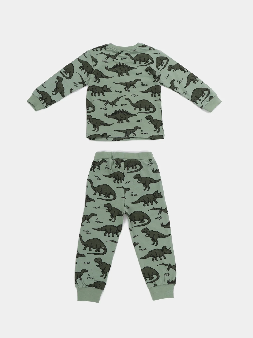 Зелёный хаки хлопковая пижама для мальчика, рост 92-110 см, 2-5 лет, 6 расцветок