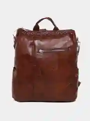 Коричневый женский рюкзак - сумка из искусственной кожи PU
