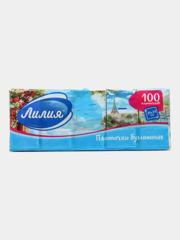 Бумажные платочки Лилия, 100 шт