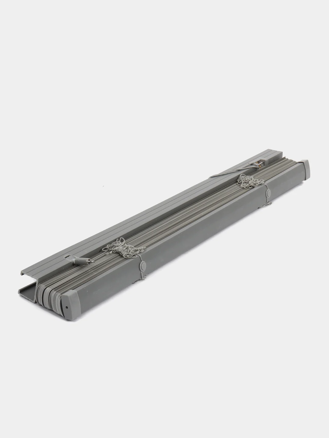 Жалюзи на окна горизонтальные пластиковые серые Brabix 55*155 см, 608612