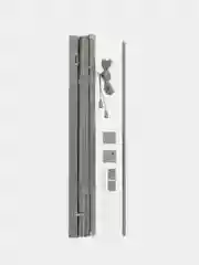 Жалюзи на окна горизонтальные пластиковые серые Brabix 55*155 см, 608612