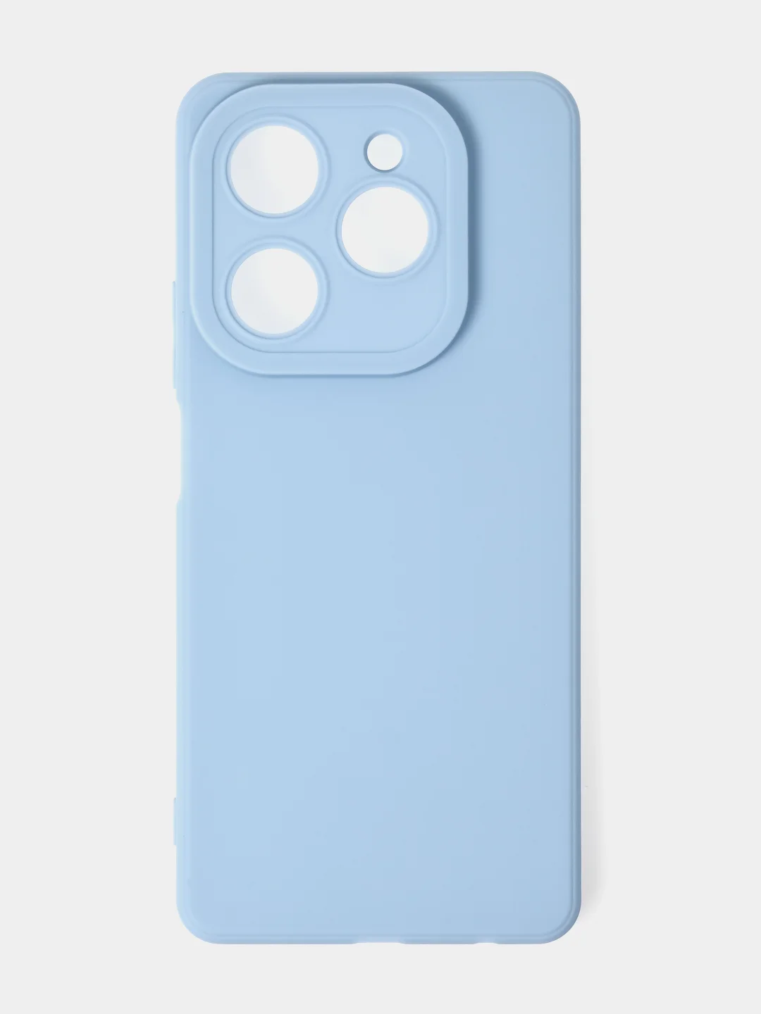 Голубой чехол для Tecno Spark 20 Pro (4G) цветной матовый с дополнительной защитой камеры