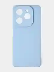 Голубой чехол для Tecno Spark 20 Pro (4G) цветной матовый с дополнительной защитой камеры