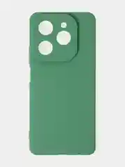 Зеленый чехол для Tecno Spark 20 Pro (4G) цветной матовый с дополнительной защитой камеры