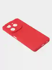 Красный чехол для Tecno Spark 20 Pro (4G) цветной матовый с дополнительной защитой камеры