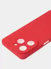 Красный чехол для Tecno Spark 20 Pro (4G) цветной матовый с дополнительной защитой камеры