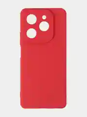Красный чехол для Tecno Spark 20 Pro (4G) цветной матовый с дополнительной защитой камеры